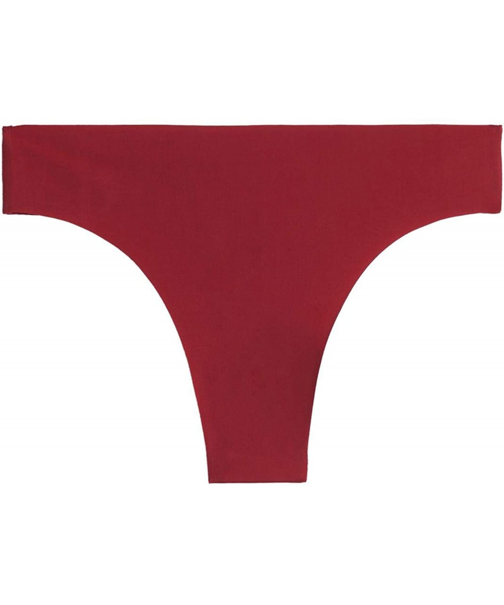 Panties Womens Ultralight Microfiber Cheeky - Red - 496i - Cherry Red - C319CYC27AZ