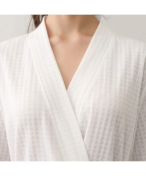 Robes Womens Mens Robe Long Soft Bathrobe for Summer Spring - White - CA18QXKI3WY