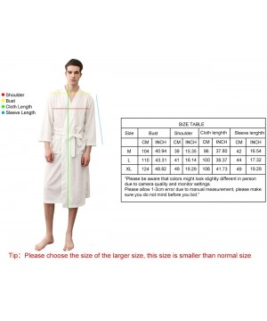 Robes Womens Mens Robe Long Soft Bathrobe for Summer Spring - White - CA18QXKI3WY