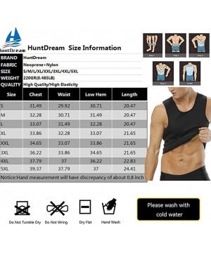 Shapewear Men Waist Trainer Vest Hot Neoprene Corset Sauna Tank Top - Black-1 - CP18I7TAC7N