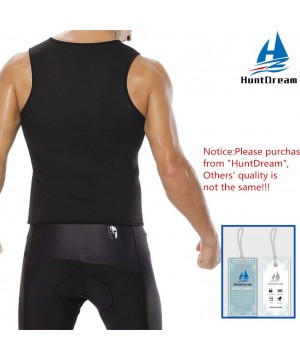 Shapewear Men Waist Trainer Vest Hot Neoprene Corset Sauna Tank Top - Black-1 - CP18I7TAC7N