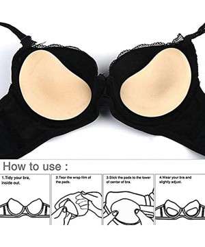 Accessories Self-Adhesive Bra Pads Inserts Removable Silicone Breast Lift Chest Pads for Women Swimsuits Bikini(Beige) - CB19...