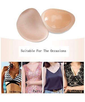 Accessories Self-Adhesive Bra Pads Inserts Removable Silicone Breast Lift Chest Pads for Women Swimsuits Bikini(Beige) - CB19...