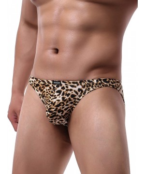 Briefs Men's Leopars Briefs Sexy Big Pouch Underwear Bluge Mens Under Panties - 4 Pack - CW193H5RT8K