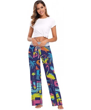 Bottoms Flamingo Summer Blue Womens Pajama Pants Loose Long Lounge Sleepwear Yoga Gym Trousers - CY19DWHKDYK