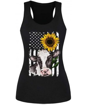 Nightgowns & Sleepshirts Women's Short Sleeve- Women Plus Size Summer Sunflower Print Round Neck Sleeveless T-Shirt Top Tank ...