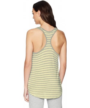 Tops Women's Lounge Stripe Tank Top - Yellow - CN1867KZR7W