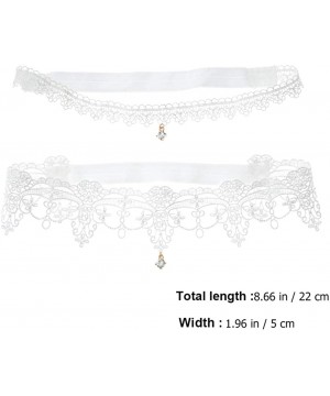 Garters & Garter Belts Wedding Garter Bridal Lace Garter with Rhinestone Floral Lace Garter for Bride - White - C319DWIXY75