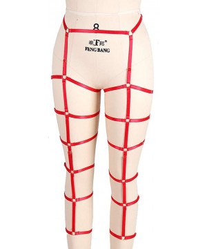 Garters & Garter Belts Women's Punk Garter Belt Belt Leg Ring Harness Body Cage Waist Gothic Stockings Adjusting Strap Carniv...