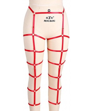 Garters & Garter Belts Women's Punk Garter Belt Belt Leg Ring Harness Body Cage Waist Gothic Stockings Adjusting Strap Carniv...