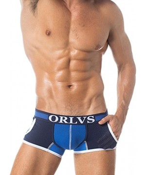 Boxer Briefs Men's Boxer Briefs ORLVS-114 Cotton Mesh Bulge Pouch with Double Pockets Breathable Underwear M/L/XL/XXL - Dark ...