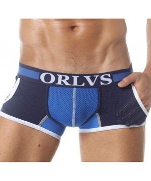 Boxer Briefs Men's Boxer Briefs ORLVS-114 Cotton Mesh Bulge Pouch with Double Pockets Breathable Underwear M/L/XL/XXL - Dark ...