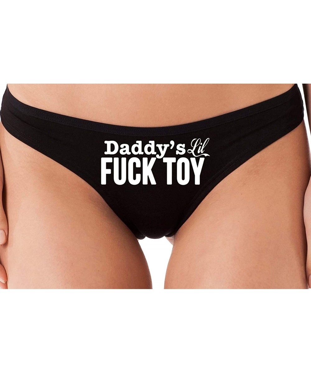 Panties Daddys Little Lil Fuck Toy Fucktoy DDLG BDSM Owned Slut Thong - White - C518S4W46ZE