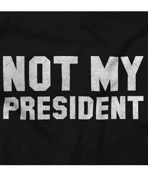 Undershirts Not My President Trump Protest Political Unisex V Neck T Shirt - Black - CD187RKK8AE