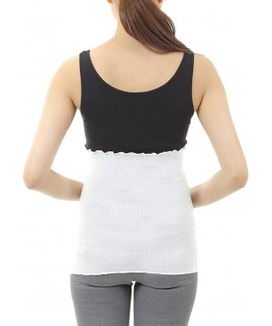 Thermal Underwear Belly Warmer Haramaki Medium Size W(27-31") Cotton & Silk for Women Made in Japan - White - CX18W7ZCQ9T