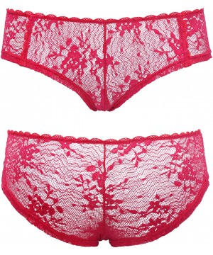 Panties Women Sexy Lace Bikini Hipster Briefs Panties Underwear-6PK - Pack C(6 Pack) - C0192EM7Y7M