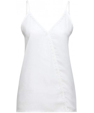 Bustiers & Corsets Women's Summer Sexy V Neck Sleeveless Tops Casual Loose - White - CS18QMKKU98