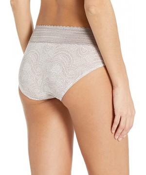 Panties Women's No Pinching No Problems Lace Hipster-Panty - White and Mink Swirl - CN194L094RG