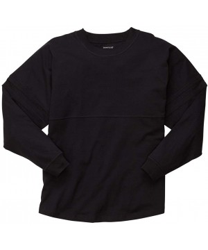 Tops Pom Pom Pullover Long Sleeve Pom Pom Jersey-Reg or Cropped & Care Guide-Adult - Black - CS12HBK3PNH