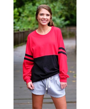 Tops Pom Pom Pullover Long Sleeve Pom Pom Jersey-Reg or Cropped & Care Guide-Adult - Black - CS12HBK3PNH