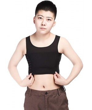 Bustiers & Corsets Ultra-Thin Breathable Elastic Band Chest Binder for Tomboy Trans Lesbiban - Black - CX192ONDD9L