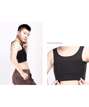 Bustiers & Corsets Ultra-Thin Breathable Elastic Band Chest Binder for Tomboy Trans Lesbiban - Black - CX192ONDD9L