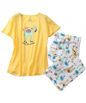 Nightgowns & Sleepshirts Women's Sleepwear Tops with Capri Pants Pajama Sets - Hump Day - CX18Q7GZN6L