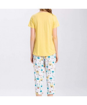 Nightgowns & Sleepshirts Women's Sleepwear Tops with Capri Pants Pajama Sets - Hump Day - CX18Q7GZN6L