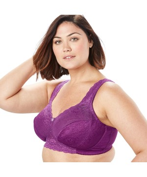 Bras Women's Plus Size Sidewire Lace Bra - Rose Quartz (0819) - CA199CLUNAW