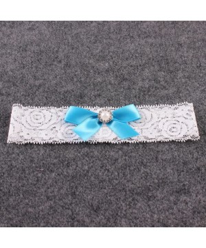 Garters & Garter Belts Wedding Brides Garter Belt Lace Leg Ring Crystal Garters Set JW24 - 3-blue Bow - CP18EQ7WMMI