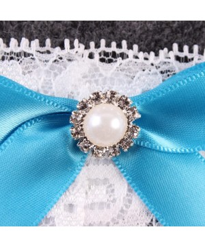 Garters & Garter Belts Wedding Brides Garter Belt Lace Leg Ring Crystal Garters Set JW24 - 3-blue Bow - CP18EQ7WMMI