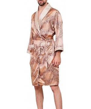 Robes Oversize Silk Long-Sleeve Summer Graffiti Print Terry Robe - 6 - CL18Q6SSS5N