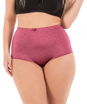 Shapewear 6 Pack Women's High-Waist Tummy Control Girdle Panties - Silky Flower - C112EW9K353