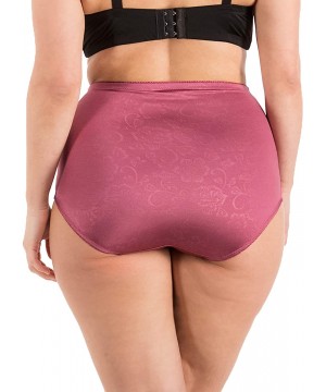 Shapewear 6 Pack Women's High-Waist Tummy Control Girdle Panties - Silky Flower - C112EW9K353