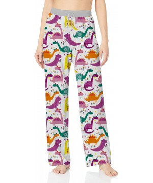 Bottoms Womens Pajama Bottoms Comfy Palazzo Lounge Pant Sleepwear - Multicolor Yellow Green - CO198Y8LOO8