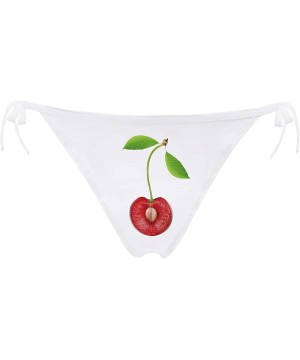 Panties Women's Flirty Sexy Funny Naughty 3D Printed Animal Tail Underwears Briefs Gifts Cute Ears - Cherry - CQ18S50RESD