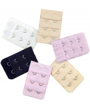 Accessories 5Pcs 3 Rows 2 Hooks Bra Extenders Clasp Strap Women Extender Accessories - Pink - CC19DUG9MY2