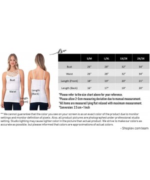 Camisoles & Tanks Women Sexy Criss Cross Front Spaghetti Strap Basic Round HollowOut Neck Seamless Camisole Tank Top - 2pk Or...