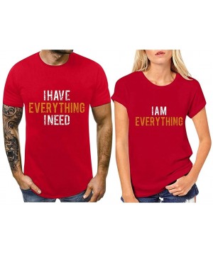 Tops I Have Everything I Need - Couples Matching Shirts Set Casual Funny Plus Size Valentine's Day Loose Blouse Tops Tee - A-...