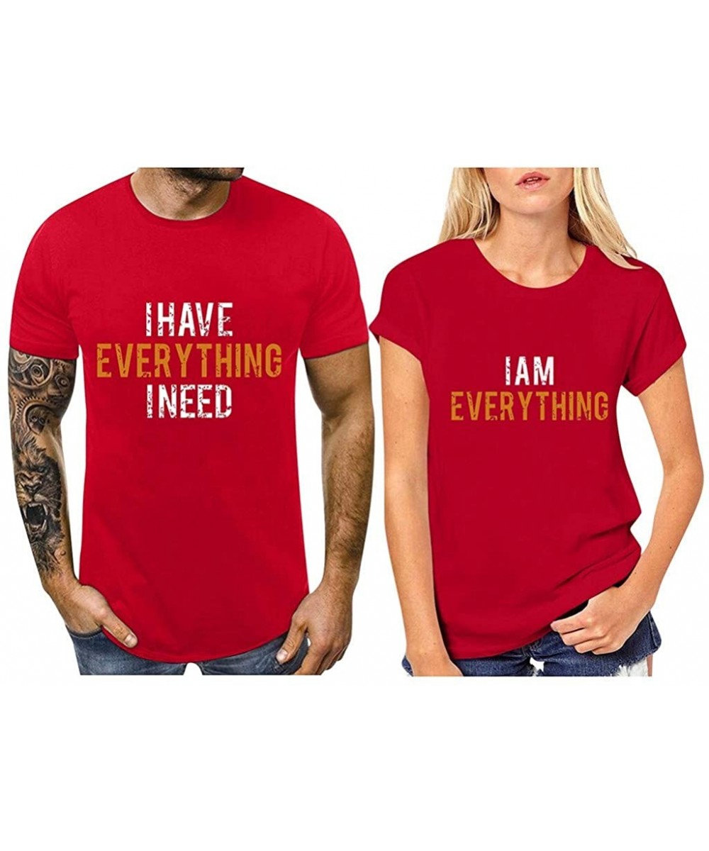 Tops I Have Everything I Need - Couples Matching Shirts Set Casual Funny Plus Size Valentine's Day Loose Blouse Tops Tee - A-...