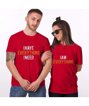 Tops I Have Everything I Need - Couples Matching Shirts Set Casual Funny Plus Size Valentine's Day Loose Blouse Tops Tee - A-...