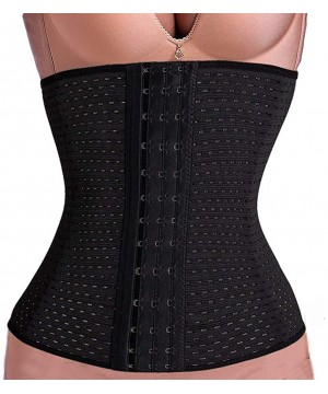 Bottoms Hollowing Outs Corsets Women Corsets Shaping The Abdomen and Tied Waists Corsets - Black - CJ193WEME70