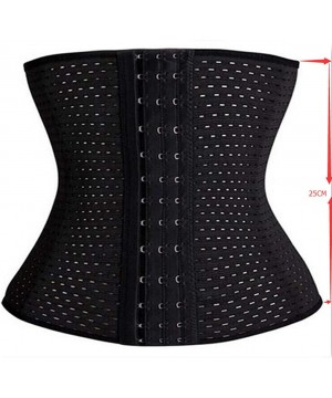 Bottoms Hollowing Outs Corsets Women Corsets Shaping The Abdomen and Tied Waists Corsets - Black - CJ193WEME70