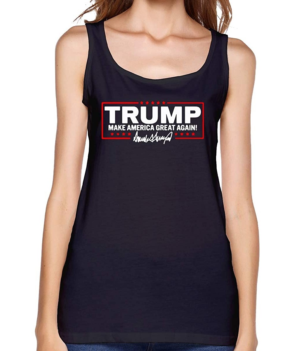 Camisoles & Tanks Womens America Great Again Sexy Comfy Sleeveless Summer Blank Tank Top - CD19773U9U4