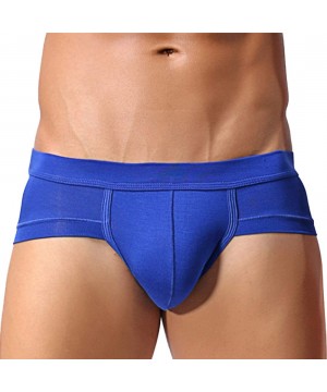 Briefs Mens Underwear Functional Solid Color Modal Breathable Casual Brief 3-Pack - Lake Blue - CY192ARQ8UU