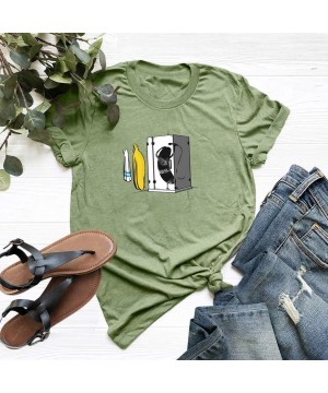 Thermal Underwear Fashion Women's O-Neck Short Sleeve Plus Size Cotton T-Shirt Casual Top - Army Green - CM196456EKK