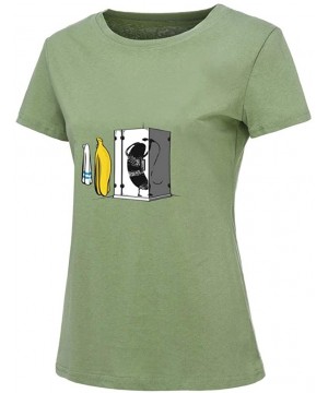 Thermal Underwear Fashion Women's O-Neck Short Sleeve Plus Size Cotton T-Shirt Casual Top - Army Green - CM196456EKK