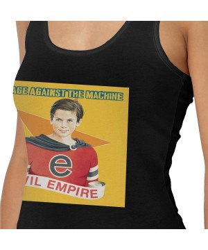 Camisoles & Tanks Rage Against The Machine Evil Empire Womans Sexy Undershirts Custom Vest T Shirt Black - Black - CH19DU0XUTQ