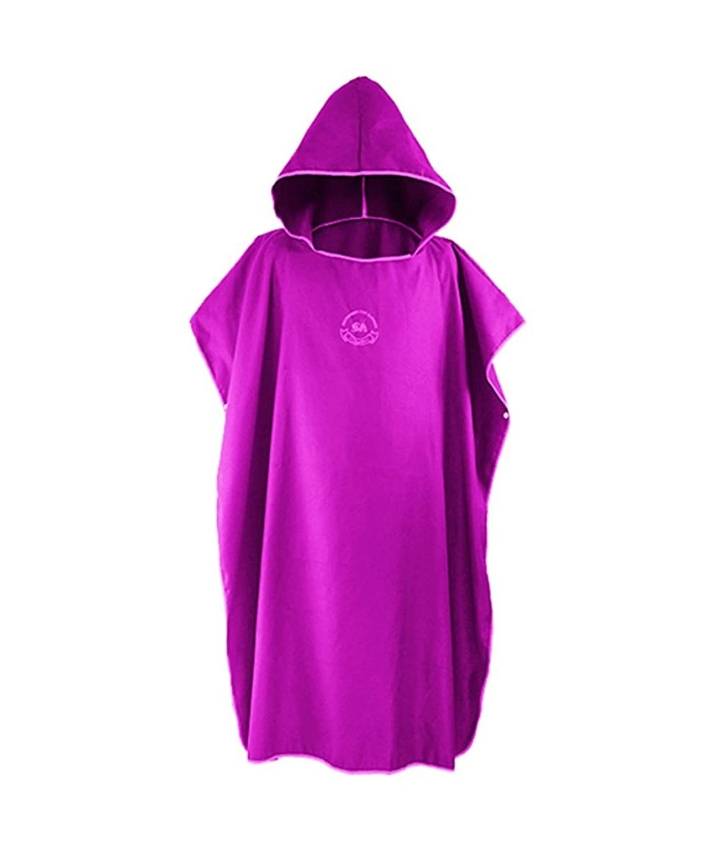 Robes Hooded Bathrobe Towel for Adults Women Mens 8 Pure Colors Optional Swim Towels Poncho Quick Dry Beach Changing Robe- St...