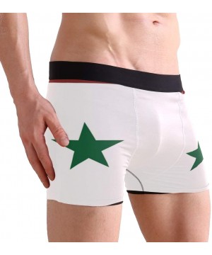 Boxer Briefs Syrian Flag Men's Sexy Boxer Briefs Stretch Bulge Pouch Underpants Underwear - Syrian Flag - CP18LTA9MYW